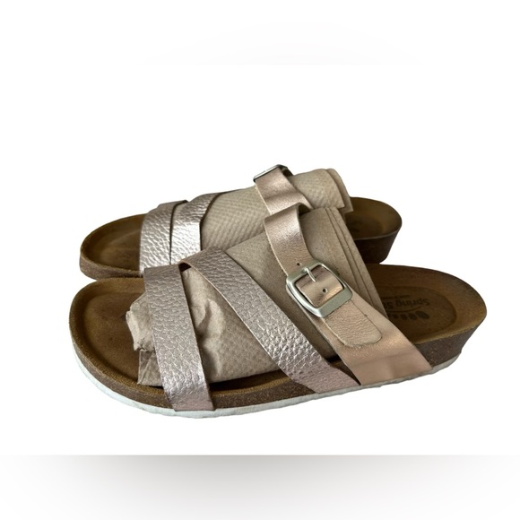 SPRING STEP Flossie Strap Leather Slide Sandal in Champagne  8.5 | 39 - Picture 2 of 8